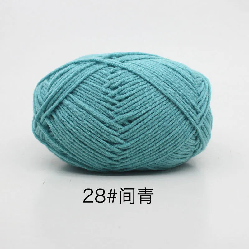 40-50g/Set 4ply Milk Cotton Knitting Yarn – Dyed Lanas for Crochet, Sweaters, Hats & Dolls, Affordable Craft Supplies