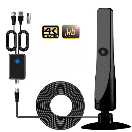 Digital TV Antenna Receiver - Indoor & Outdoor HD Terrestrial Wave HDTV Antenna for Clear Channel Reception
