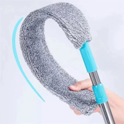 Telescopic Long Handle Broom — Microfiber Dust Brush for Home Blinds, Easy-to-Use Household Cleaning Tool