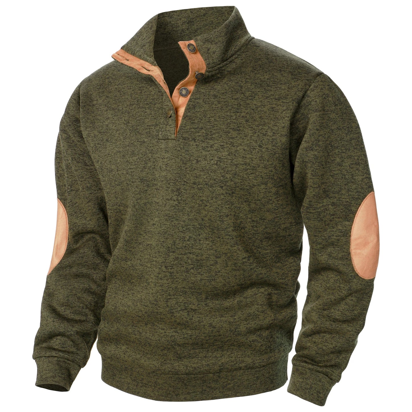Men's Stand Collar Knit Sweater - Autumn Winter Long Sleeve Casual Knitted Pullover Top