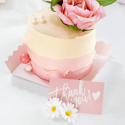 50pcs Thank You Business Cards – Customer Appreciation Gift Labels for Small Business, Cake Packaging & Retail Shop Branding Cards