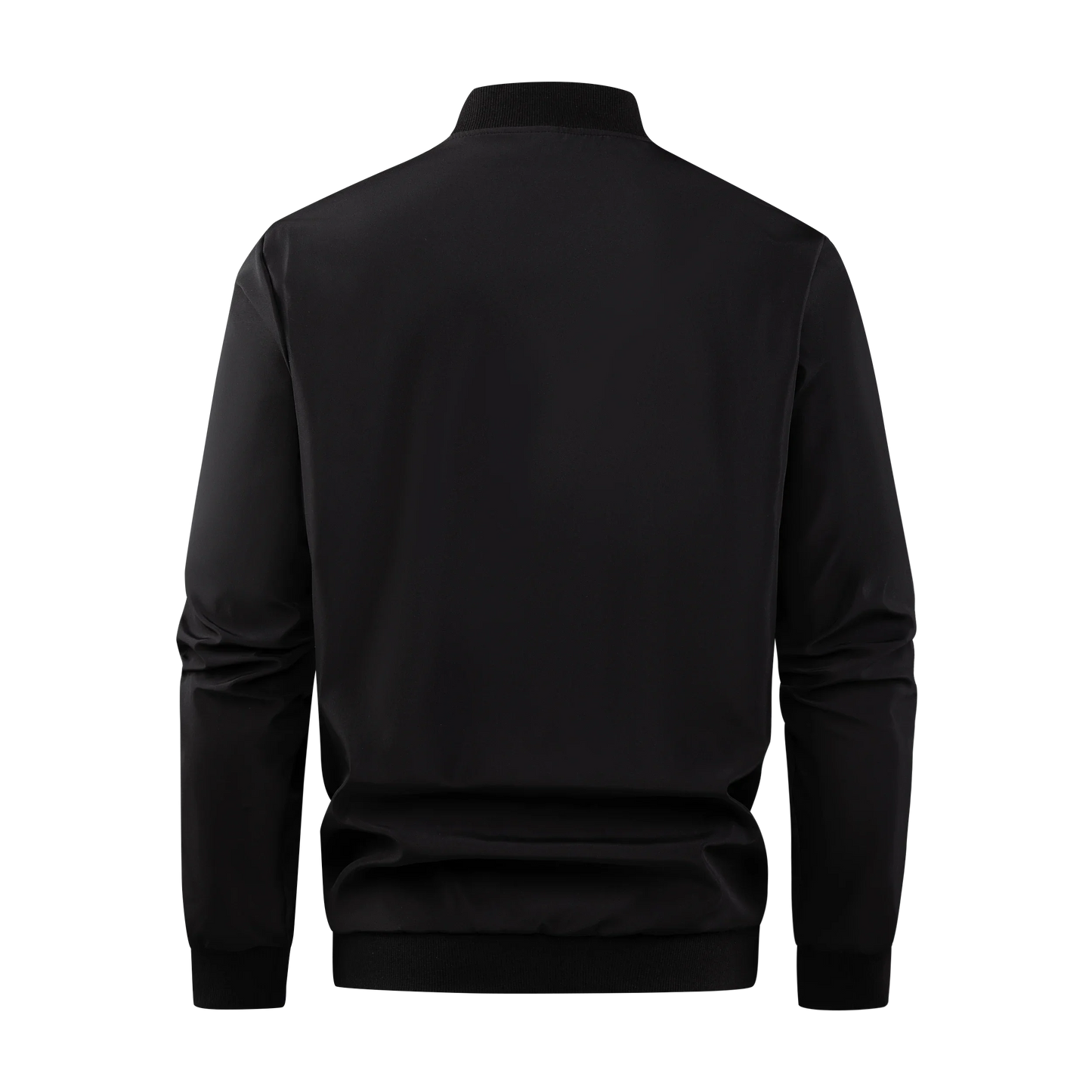 2024 Men's Spring Autumn Jacket – Short Loose Baseball Collar, Solid Color, Business Casual Thin Coat