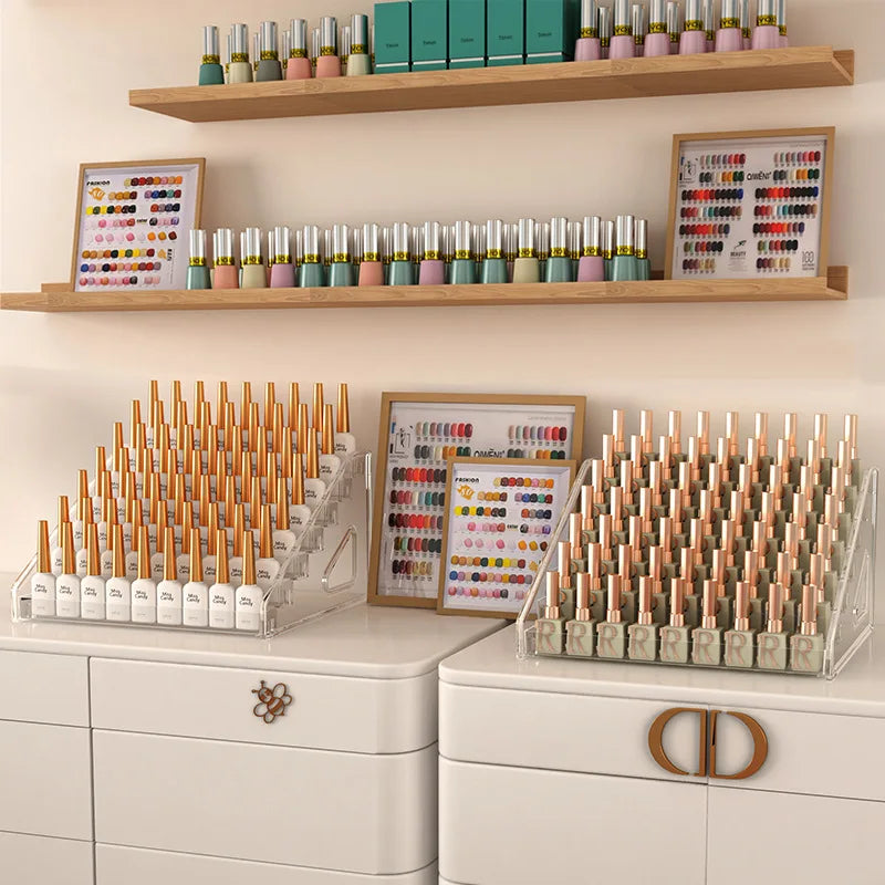 Multi-Layer Acrylic Nail Polish Display Rack – 3/4/5/6/7 Tier Transparent Organizer