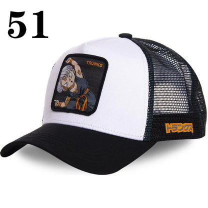 Dragon Ball Anime Baseball Cap - Goku Vegeta Buu Mesh Hip Hop Hat for Summer Casual Wear