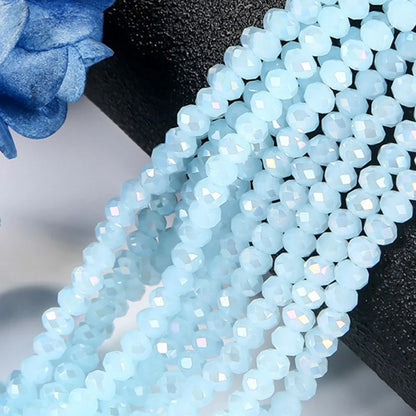 4mm/6mm/8mm Round Crystal Glass Beads – Faceted Spacer Loose Beads for DIY Jewelry Making & Needlework Craft Accessories