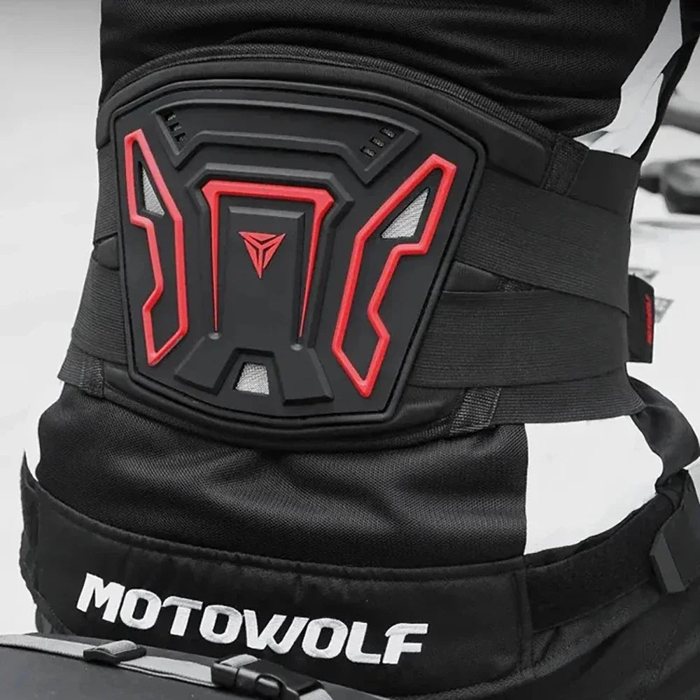 Adjustable Motorcycle Waist Protector Belt – Breathable Motocross & Cycling Safety Back Support Guard for Riders