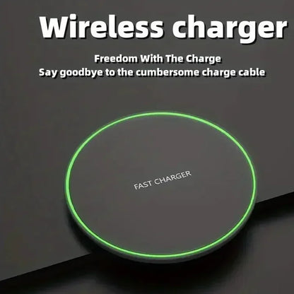 Wireless Phone Charger Stand - Fast Charging Pad Dock for iPhone 16/15/14/13/12/11, Samsung & Xiaomi