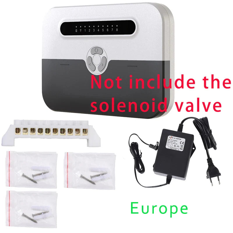 8 Station WiFi Smart Sprinkler Controller – Indoor Irrigation System, Remote Control via Phone, Alexa Compatible