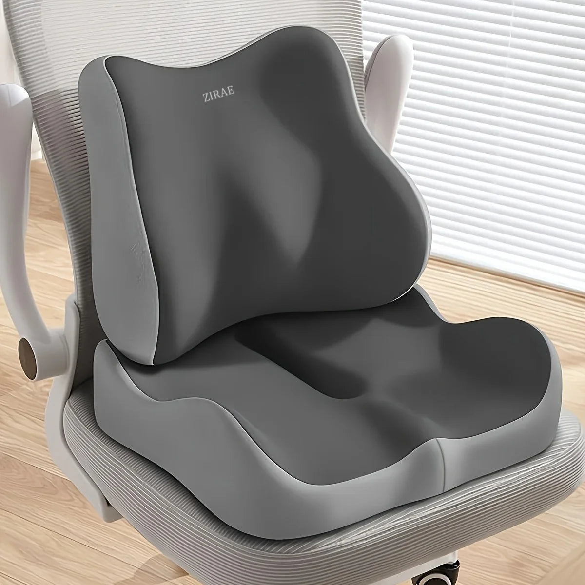Memory Foam Seat Cushion - Lumbar Support Pad for Car, Office Chair & Desk Use