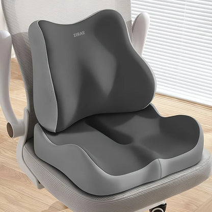 Memory Foam Seat Cushion - Lumbar Support Pad for Car, Office Chair & Desk Use