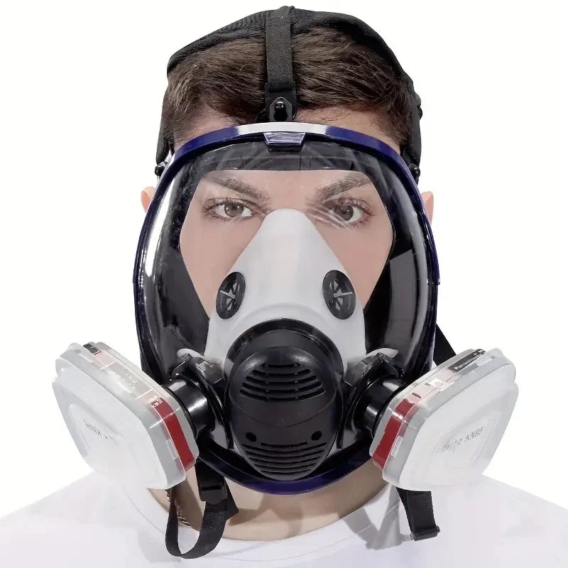 Silicone Full Face Respirator Mask 6800 – 15-in-1 Gas, Dust & Chemical Protection for Laboratory, Welding, Painting & Insecticide Spray