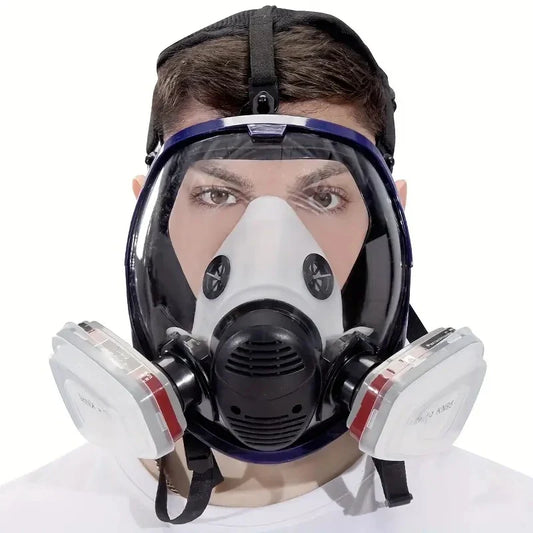 Silicone Full Face Respirator Mask 6800 – 15-in-1 Gas, Dust & Chemical Protection for Laboratory, Welding, Painting & Insecticide Spray