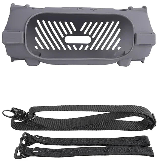Silicone Case for JBL Charge 6 - Soft Protective Cover with Strap & Carabiner