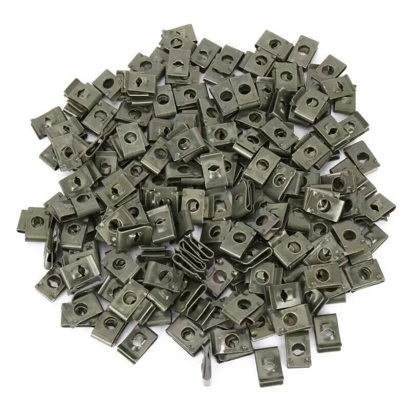Car U-Type Metal Screw Clip Set - Anti-Rust Fastener Clips with Screws (10-100PCS)