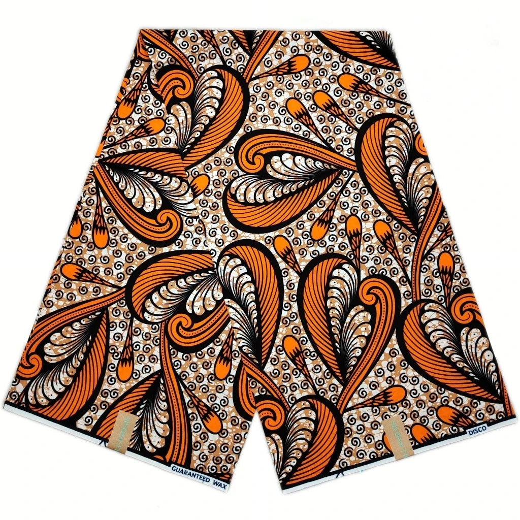 100% Cotton African Ankara Wax Fabric - Soft Real Wax Print for Dresses