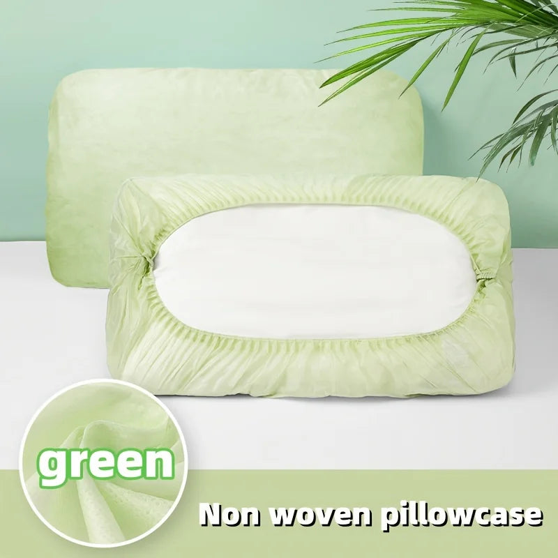 4PCS Soft Disposable Travel Pillowcases - Portable Hand Washable Pillow Covers for Hotel, Camping & Outdoor Use
