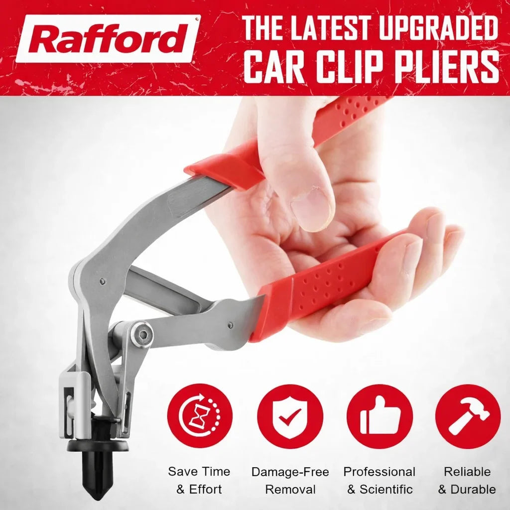 Rafford Car Clip Removal Pliers - Damage-Free Auto Trim Fastener & Rivet Puller Tool