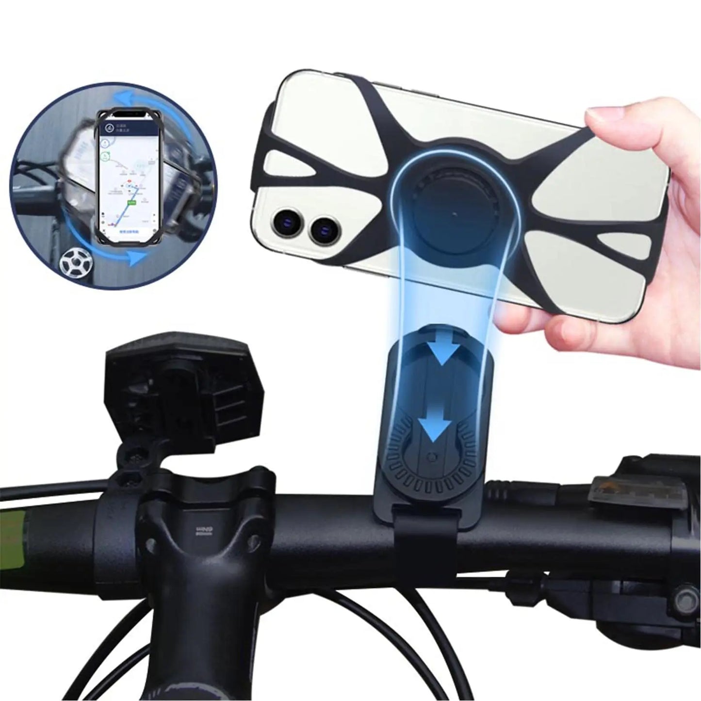 Running Armband Wristband – 360° Rotatable Phone Holder with Card Pockets for Android & iOS, 4.5"-7", Cycling & Running