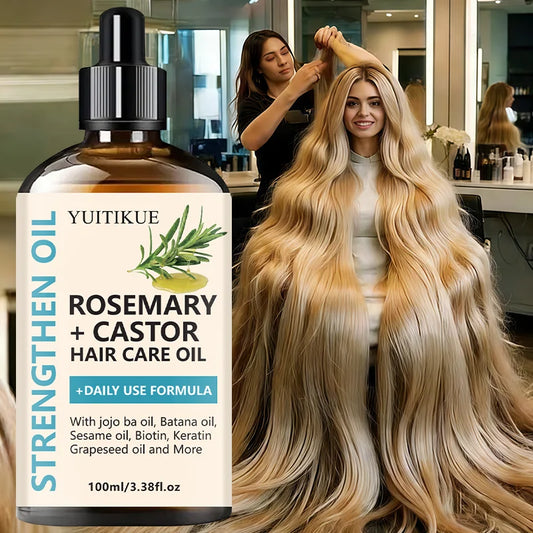 Rosemary & Castor Hair Oil - Strengthening Blend with Jojoba & Batana Oils