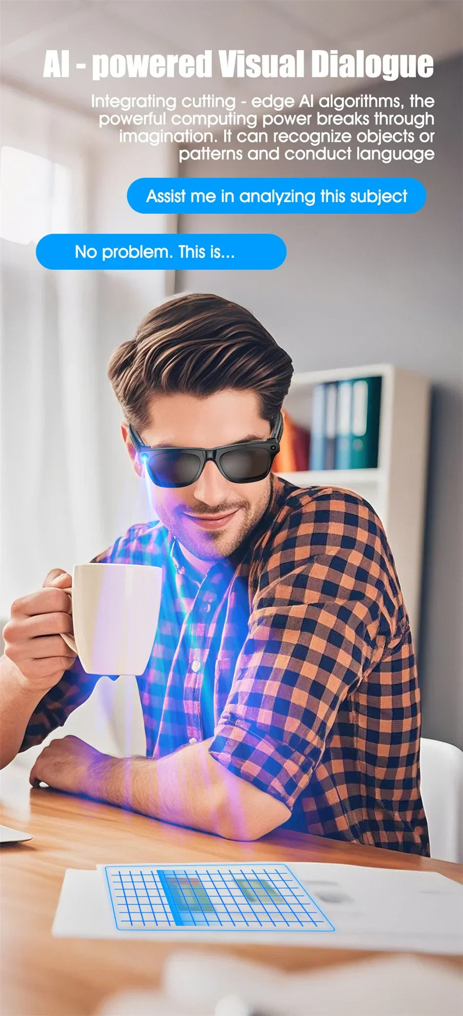 Xiaomi 1080P HD AI Smart Glasses — 100MP Camera, Bluetooth Call, Voice Assistant, 260mAh Battery, Smart Control