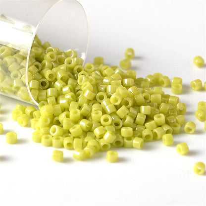 Miyuki Delica 11/0 Seed Beads - Glazed Luster Glass Beads for DIY Jewelry Making