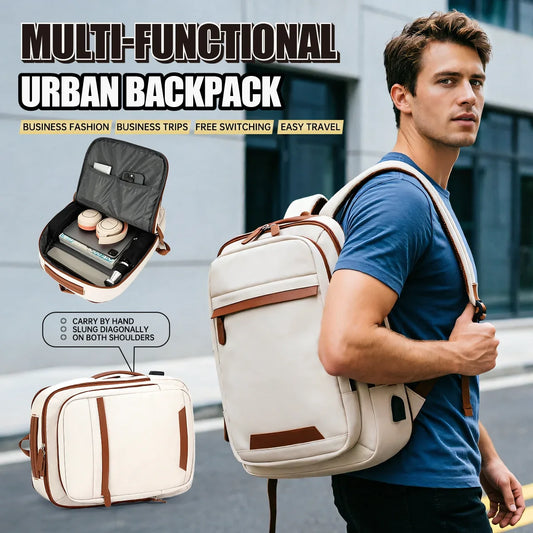 USB Rechargeable Laptop Backpack - Waterproof Large Capacity Unisex School & Travel Bag