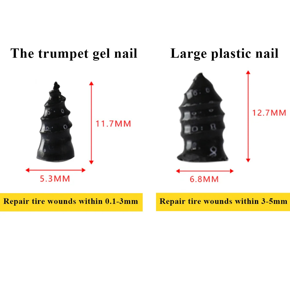 10/30pcs Car & Motorcycle Tyre Repair Rubber Nail Set – Universal Tire Puncture Repair Tool for Cars, Trucks & Bikes