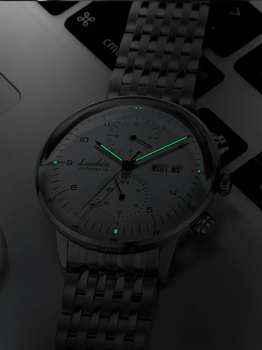 Men’s Fashion Mechanical Watch — 2023 Business Automatic Stainless Steel Luminous Designer Wristwatch