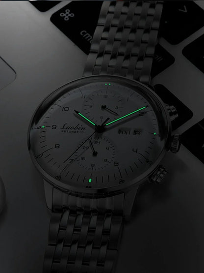 Men’s Fashion Mechanical Watch — 2023 Business Automatic Stainless Steel Luminous Designer Wristwatch