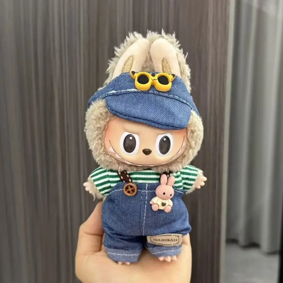 17cm Labubu V1–V2 Trendy Doll Clothes & Accessories – Idol Outfit for Kids Gift