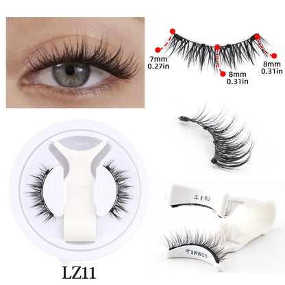Magnetic Eyelashes Set – 3D Mink Reusable False Lashes 1/2 Pairs with Tweezers, Natural Long Makeup Kit