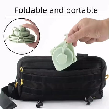 600ML Collapsible Silicone Cup - Portable Foldable Travel Water Bottle for Outdoor Use with Food-Grade Material