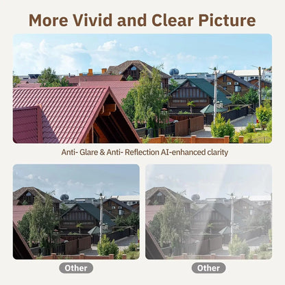 Mini Window WiFi Security Camera - 3MP Full Color Night Vision Indoor & Outdoor Monitoring Camera
