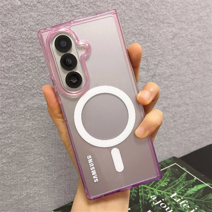 Magnetic Gradient Clear Case - 2-Piece Magsafe Wireless Charging Cover for Samsung Galaxy Z Fold 7/6/5/4/3 5G