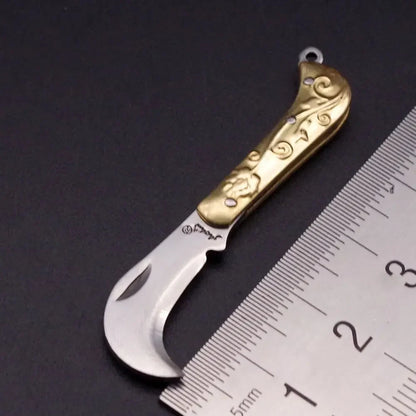 Stainless Steel Folding Knife Keychain - Multifunctional Portable Paring, Unboxing & Utility Tool