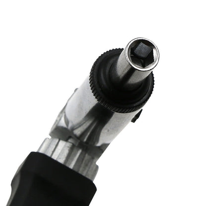 Multi-Function Ratchet Screwdriver – 0-180° Adjustable Angle, Left/Right Turn, 1/4 Inch Hex Interface