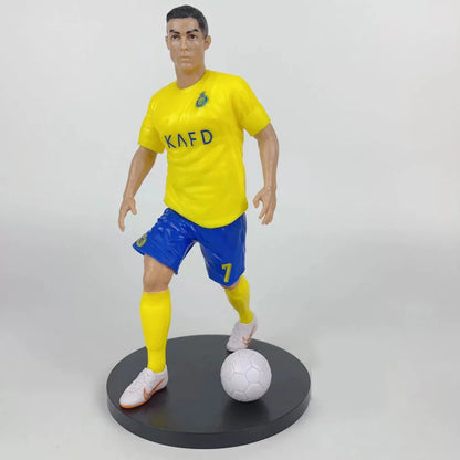 Football Star Action Figures – C. Ronaldo, Messi, Mbappe Cartoon Model Dolls Car Accessories Gifts (1-5pcs)