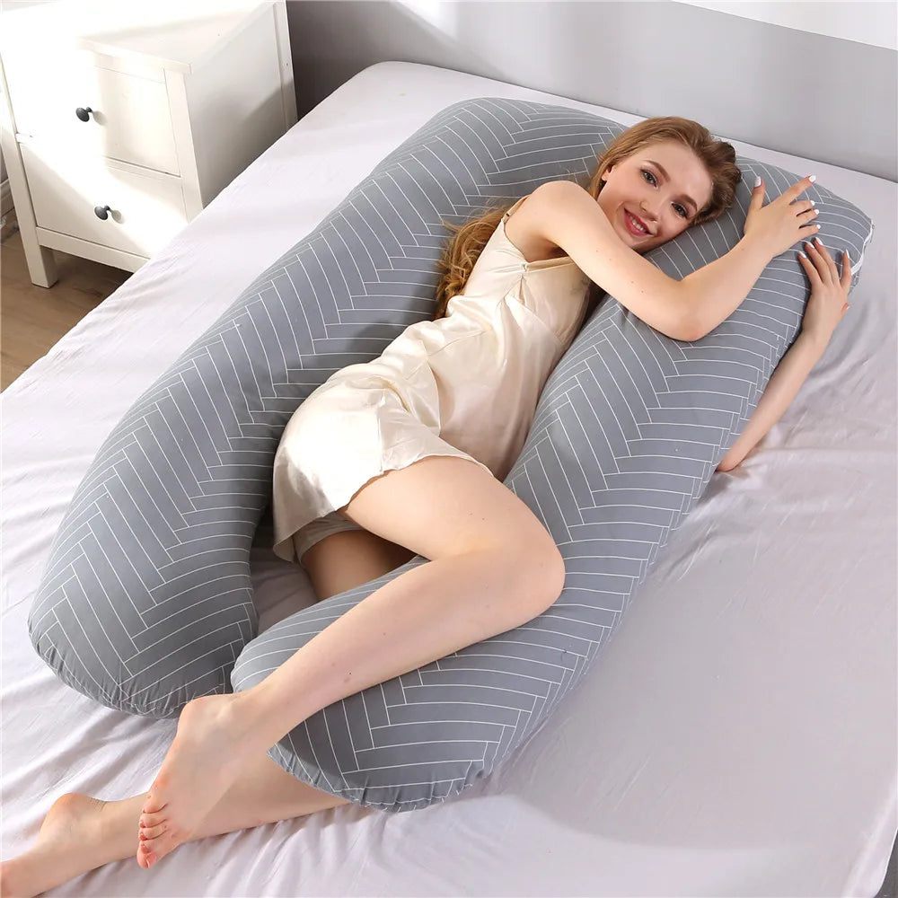 PANGDUBE Pregnancy Pillow 130x70cm – Nursing, Waist & Sleeping Cushion for Pregnant Women