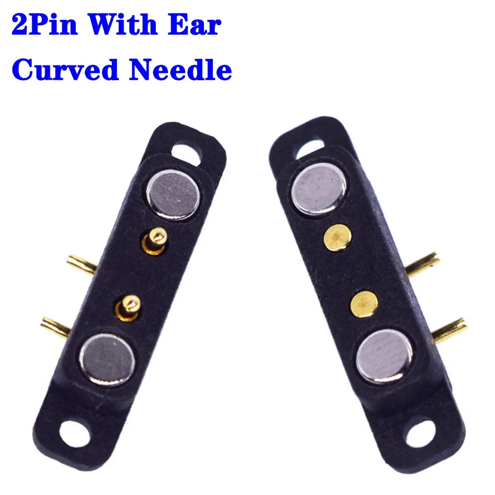 Magnetic Pogo Pin Connector - 2-10 Pin Spring Loaded Male Female DC Power Socket with 2.54/4.0/2.8mm Pitch