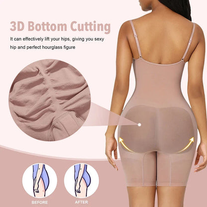 Women’s Colombian Full Body Shapewear - Seamless Compression Corset Butt Lifter Bodysuit with Tummy Control & Push Up Support