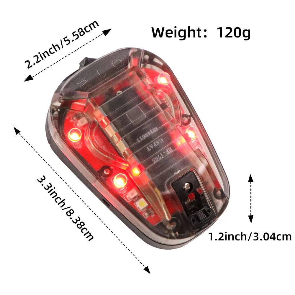 BOOIU Tactical Helmet Light – LED IR/Strobe IFF Signal Flashlight for Outdoor Sports and Survival