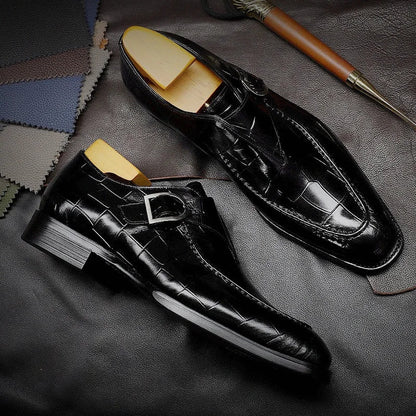 Men’s British Style Leather Oxford Shoes - Retro Carved Business Dress Shoes for Wedding & Banquet
