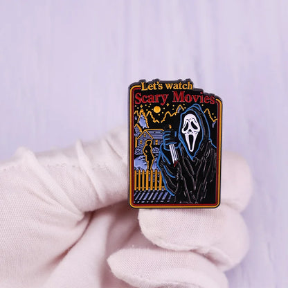 Classic Horror Skull Lapel Pin - Metal Dark Skull Brooch for Denim Jackets, Backpacks & Hat Decoration Gift