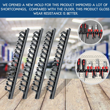 1/2PCS Screwdriver and Wrench Organizer | Hand Tool Holder Plastic Rail | Wrench Hanger with Clips