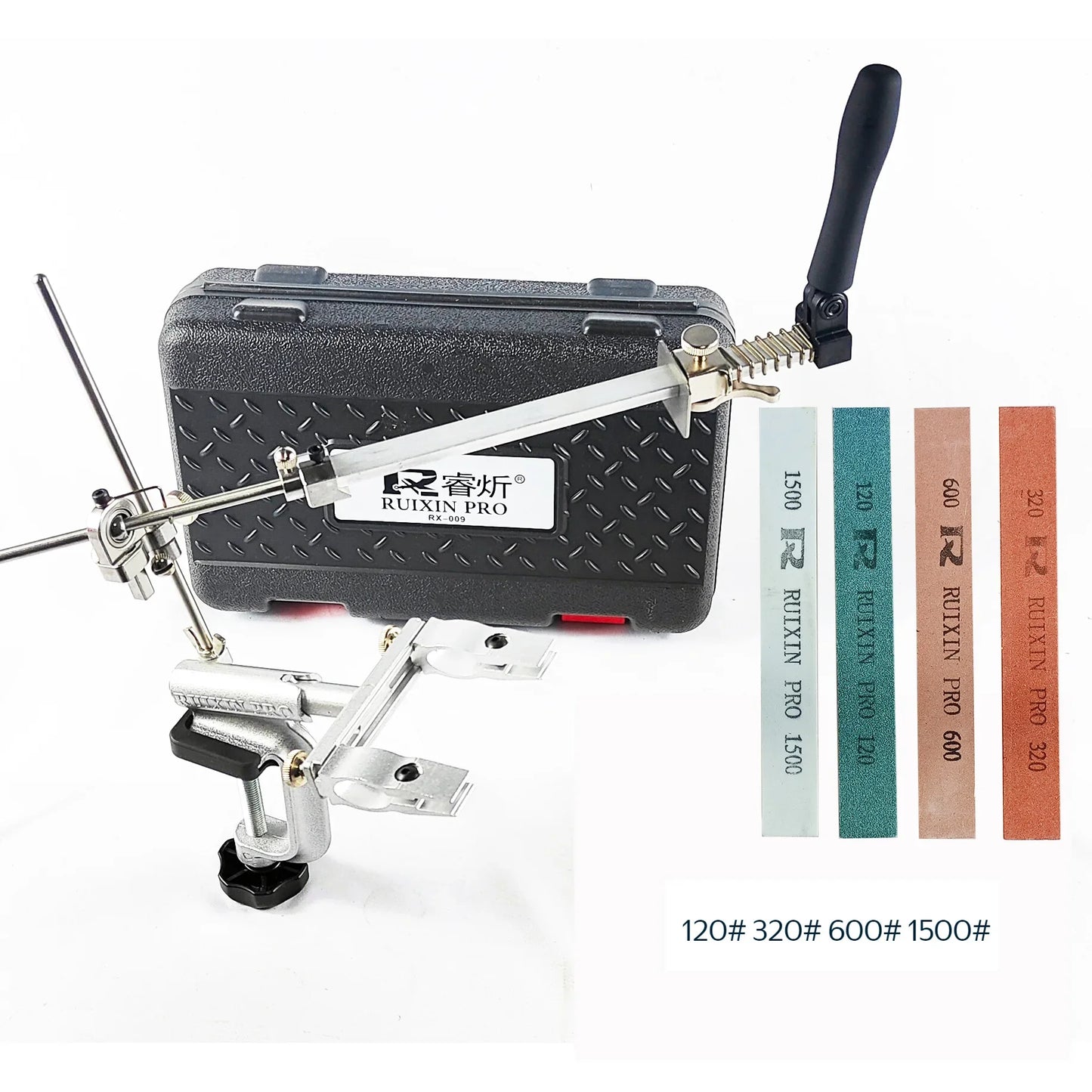 RUIXIN PRO RX-009 Knife Sharpener - Fixed Angle Diamond Whetstone Sharpening & Polishing System