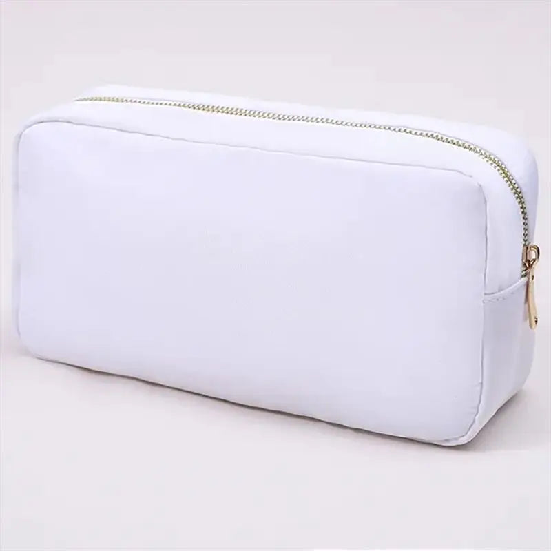 Multi-Color Nylon Cosmetic Bag - Large Zipper Makeup Pouch & Toiletry Organizer for Women and Girls