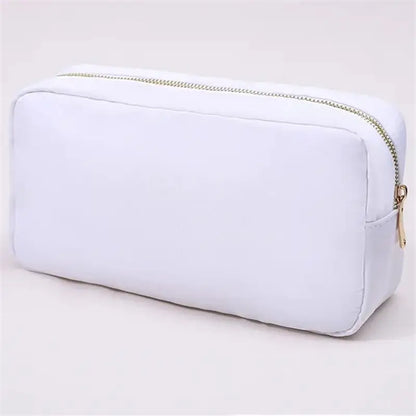Multi-Color Nylon Cosmetic Bag - Large Zipper Makeup Pouch & Toiletry Organizer for Women and Girls