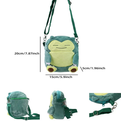 Pokemon Plush Backpack – Gengar, Mimikyu, Snorlax, Rowlet, Lucario & Charmander Anime Shoulder Bag Dolls