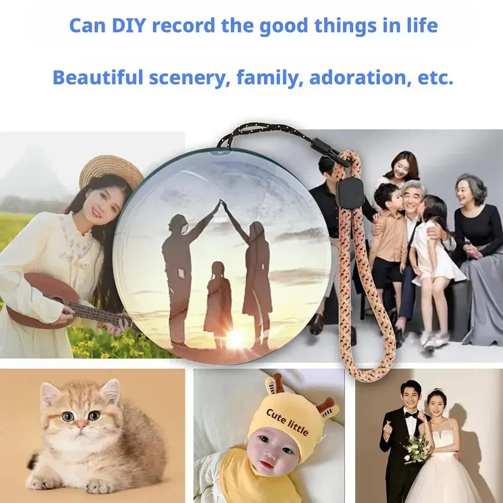 3D Video Crystal Ball Lamp - DIY Memory Glass Sphere with 2.7" Screen & 4GB Video Player, Gift Idea