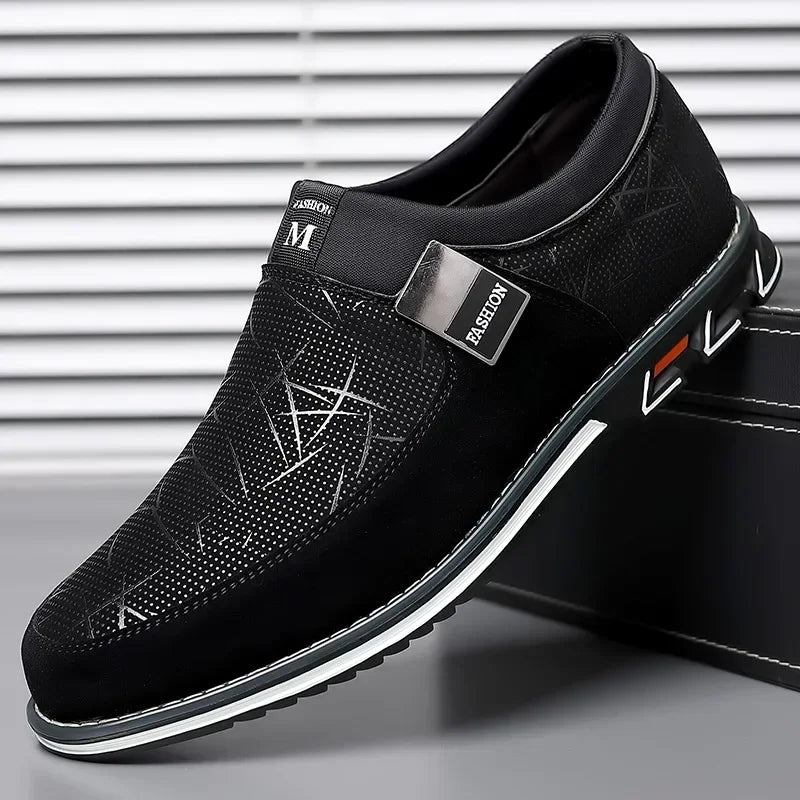 Men’s Luxury Leather Loafers - Classic Slip-On Business, Office, Formal and Party Shoes